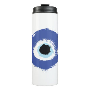 Evil Eye Artistic Blau Griechisch Thermosbecher