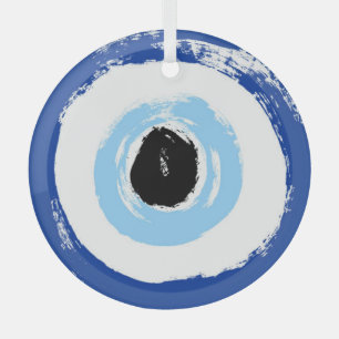  Evil Eye bedruckte Rundglas Hanging Ornament Aus Glas