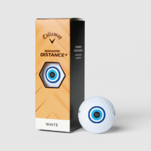 Evil Eye Blue Mati kundenspezifische Monogram Golf Golfball