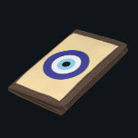 Evil Eye Blue Mati Symbol Design Custom Trifold Geldbörse<br><div class="desc">Evil Eye Blue Mati Symbol Design Custom Trifold Wallet. Berühmter griechisch / türkischer Charme zeichnend symbolisch für den Glauben an Schutz und viel Glück.</div>