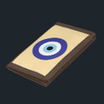 Evil Eye Blue Mati Symbol Design Custom Trifold Geldbörse<br><div class="desc">Evil Eye Blue Mati Symbol Design Custom Trifold Wallet. Berühmter griechisch / türkischer Charme zeichnend symbolisch für den Glauben an Schutz und viel Glück.</div>