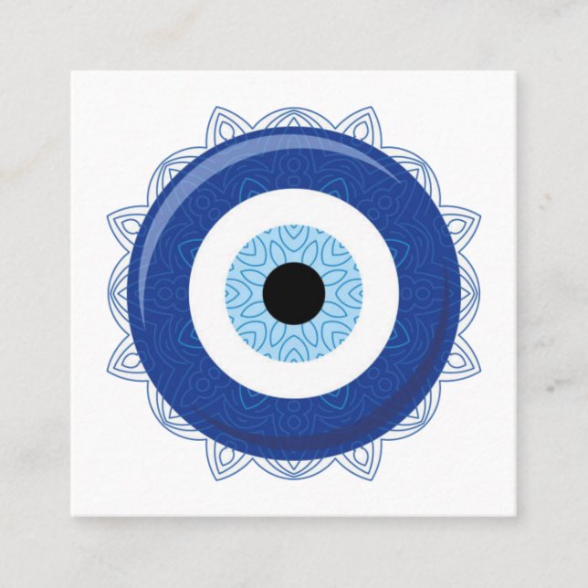 Evil Eye Blue Nazar Schutzpass auf Karten (Vorderseite)