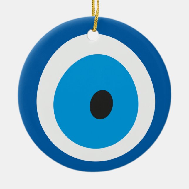 Evil Eye Blue Türkisch Evil Eye Charm Nazar Keramik Ornament (Vorne)