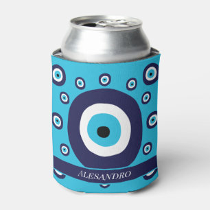 Evil Eye Blue und White Nazar Muster Dosenkühler
