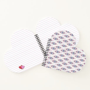 Evil Eye bunt Notebook Journal Herz-Buch Notizbuch