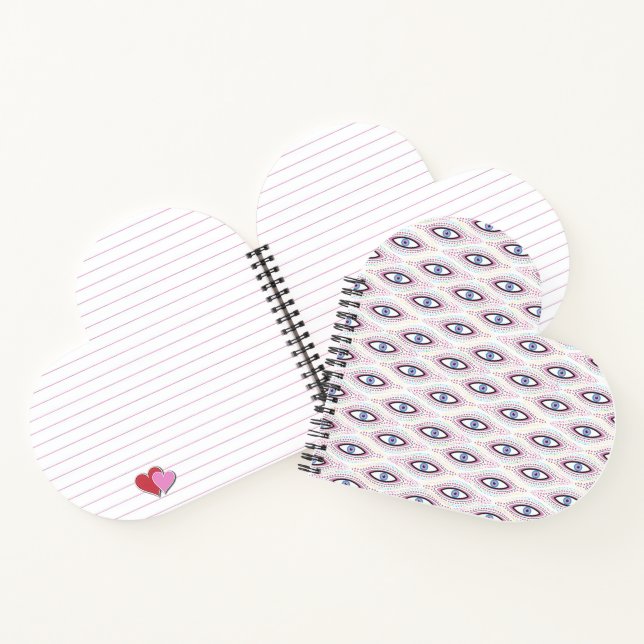 Evil Eye bunt Notebook Journal Herz-Buch Notizbuch (Innenseite)