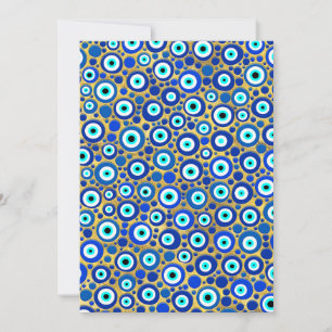 Evil Eye Charm Pattern Feiertagskarte