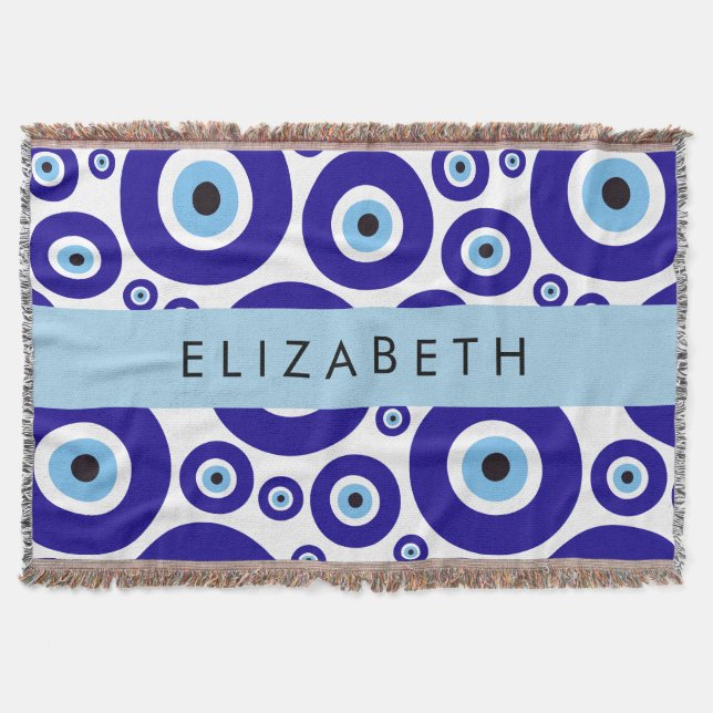 Evil Eye, Greek Eye, Turkish Eye, Mati, Your Name Decke (Vorderseite)