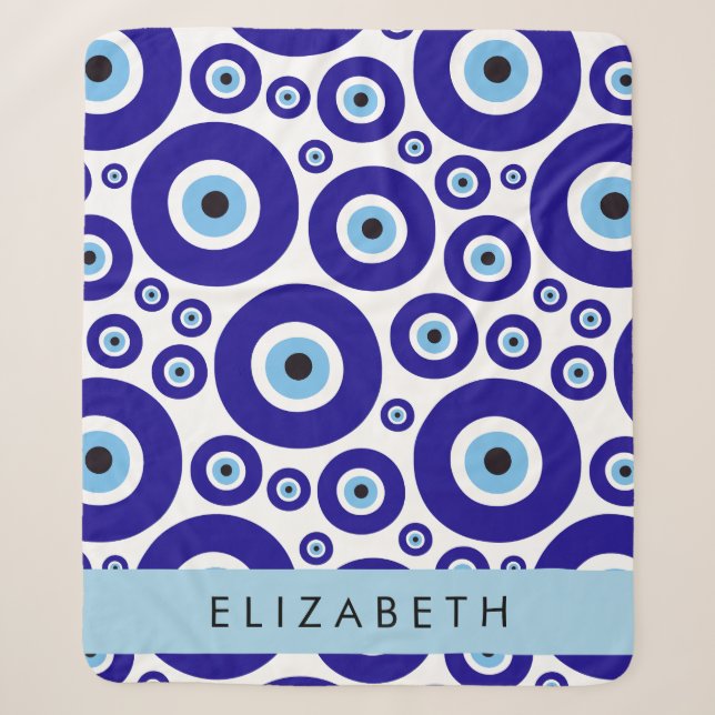 Evil Eye, Greek Eye, Turkish Eye, Mati, Your Name Sherpadecke (Vorderseite)