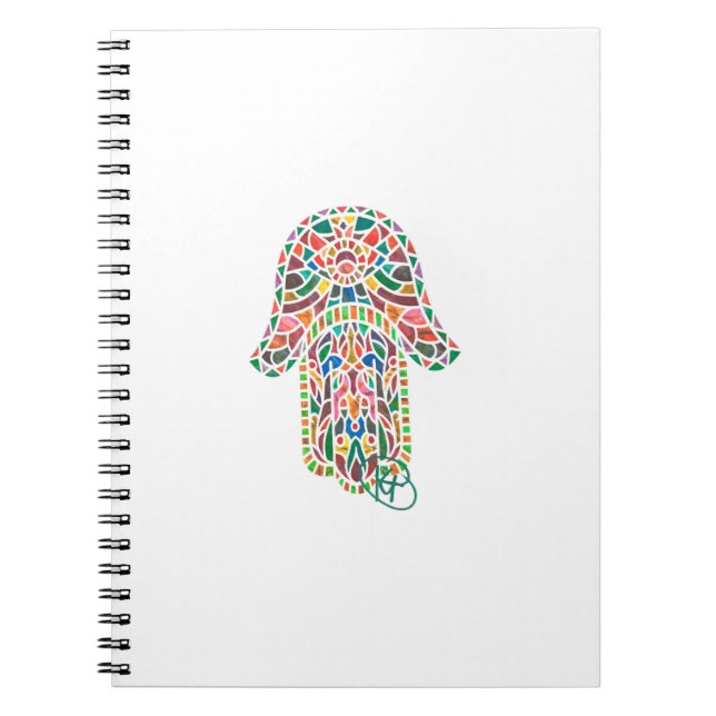 Evil Eye Hamsa Mosaik Art Notizblock (Vorderseite)