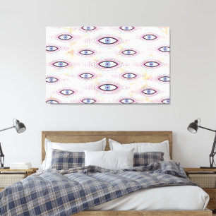 Evil Eye Happy Colorful Art Leinwanddruck