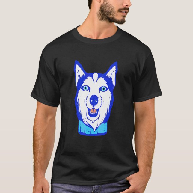 Evil Eye Husky Hund für griechischen Talisman Naza T-Shirt (Vorderseite)