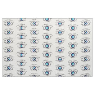 Evil Eye mit Eyelashes Lucky Symbol Pattern Stoff