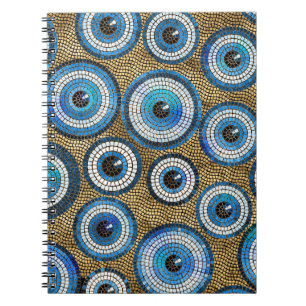 Evil Eye Mosaic Tile Pattern Notizblock
