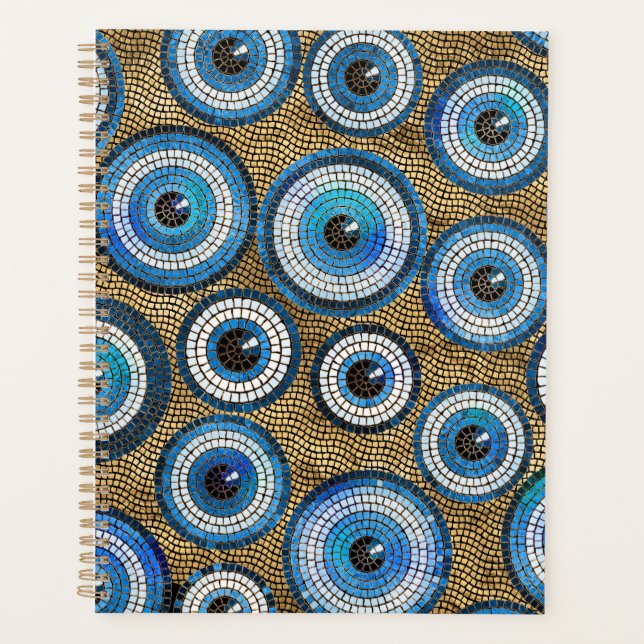 Evil Eye Mosaic Tile Pattern Planer (Vorderseite)