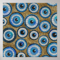 Evil Eye Mosaic Tile Pattern