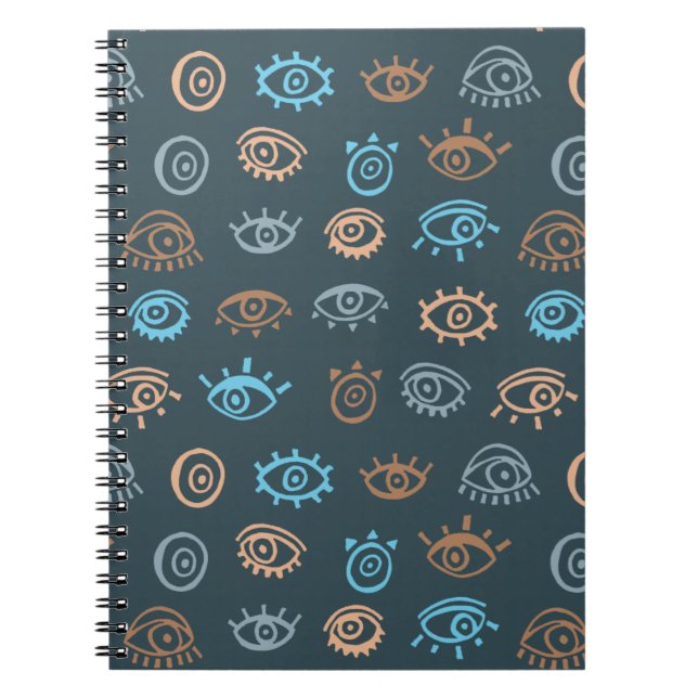 Evil Eye Muster Notebook Notizblock (Vorderseite)