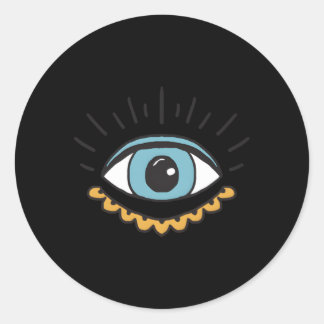 Evil Eye Nazar Türkischer Griechischer Schutz Runder Aufkleber