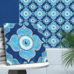 Evil Eye Ornament Blues and Pearl Fliese<br><div class="desc">Evil Eye Ornament Blues and Pearl</div>