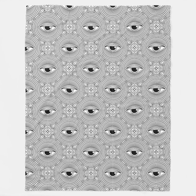 Evil Eye Pattern Fleecedecke (Vorderseite)