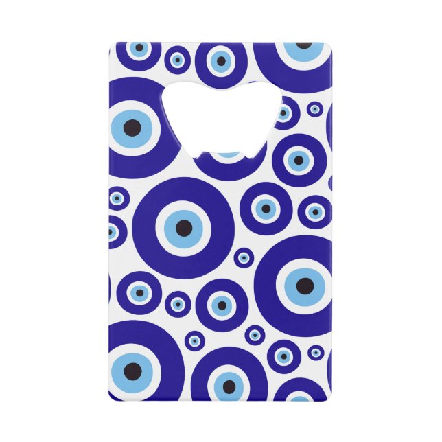 Evil Eye Pattern, Greek Eye, Turkish Eye, Nazar Geldbeutel Flaschenöffner (Vorderseite)