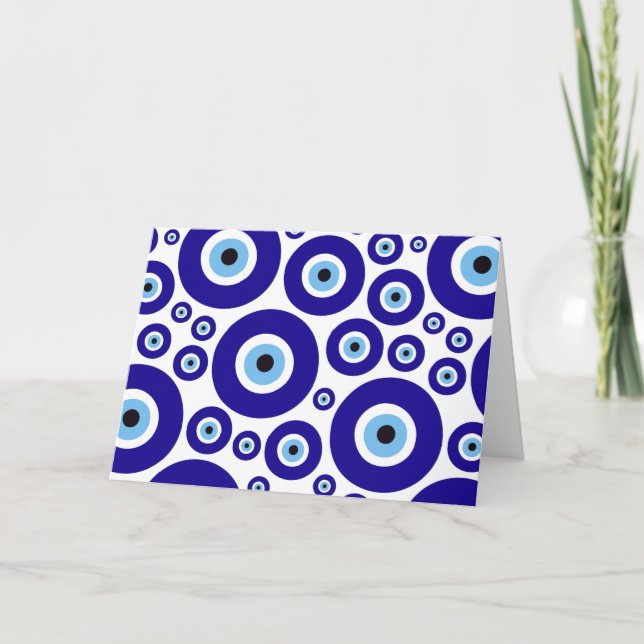 Evil Eye Pattern, Greek Eye, Turkish Eye, Nazar Karte (Vorderseite)