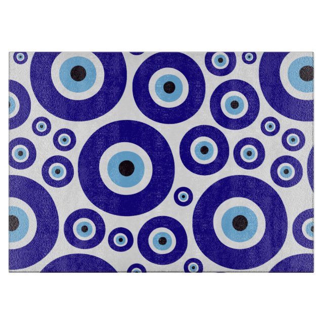 Evil Eye Pattern, Greek Eye, Turkish Eye, Nazar Schneidebrett (Vorderseite)
