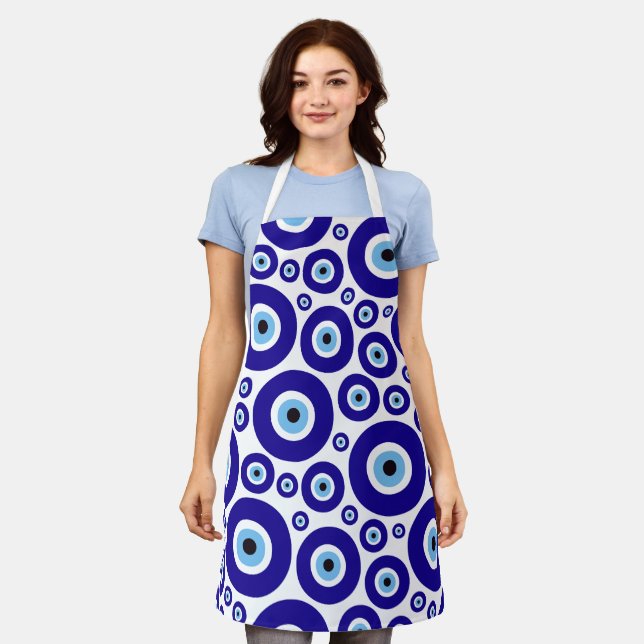 Evil Eye Pattern, Greek Eye, Turkish Eye, Nazar Schürze (Getragen)