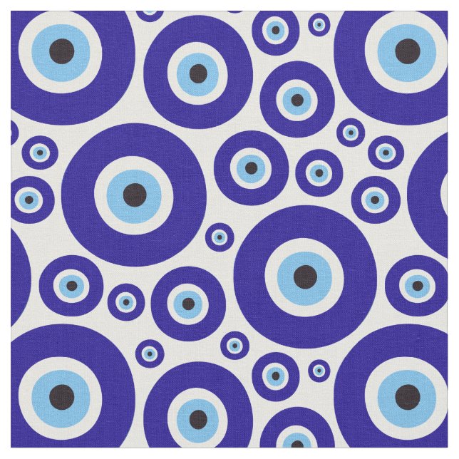Evil Eye Pattern, Greek Eye, Turkish Eye, Nazar Stoff (Nahaufnahme)
