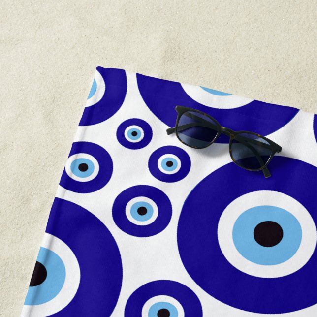 Evil Eye Pattern, Greek Eye, Turkish Eye, Nazar Strandtuch (Beispiel)