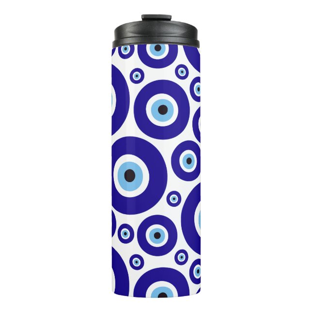 Evil Eye Pattern, Greek Eye, Turkish Eye, Nazar Thermosbecher (Vorderseite)