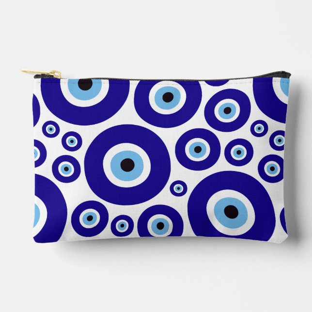 Evil Eye Pattern, Greek Eye, Turkish Eye, Nazar Zubehörtasche (Vorderseite)