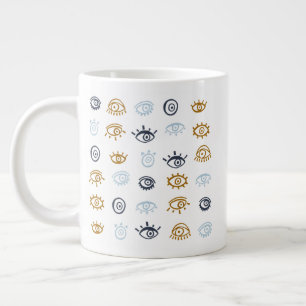 Evil Eye Pattern Jumbo-Tasse