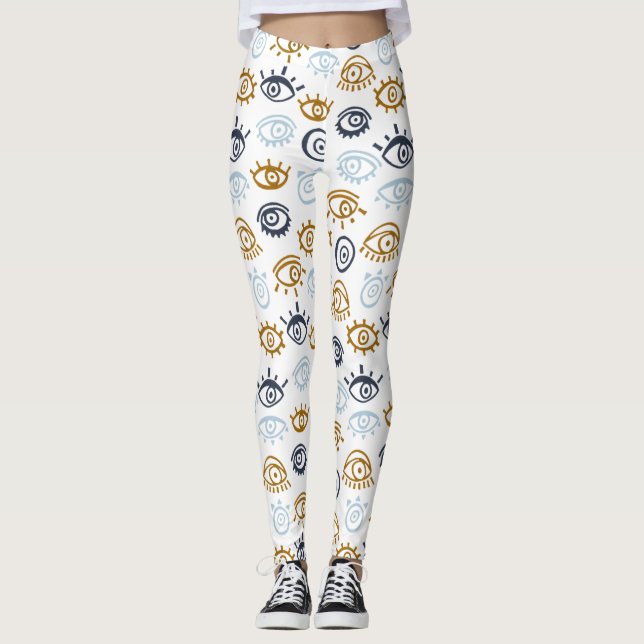 Evil Eye Pattern Leggings (Vorderseite)