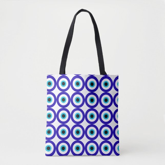 Evil Eye Protection All-Over Pattern Tote bag Tasche (Vorderseite)