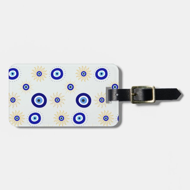 Evil Eye Symbol Gepäckanhänger (Vorderseite horizontal)