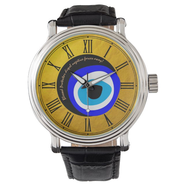 Evil Eye Talisman & Arabic Amulet /Griechisch gese Armbanduhr (Vorderseite)