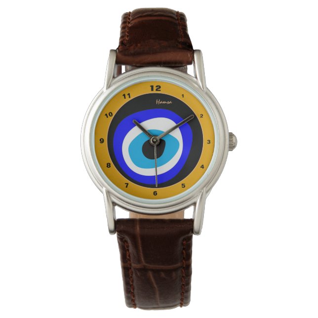 Evil Eye Talisman & Arabic Amulet /Türkisch, Griec Armbanduhr (Vorderseite)