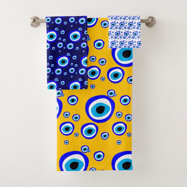 Evil Eye Talisman & Arabic Amulet /Türkisch, Griec Badhandtuch Set (Insitu)