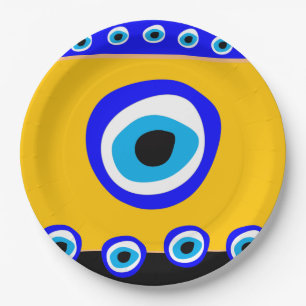 Evil Eye Talisman & Arabic Amulet /Türkisch, Griec Pappteller