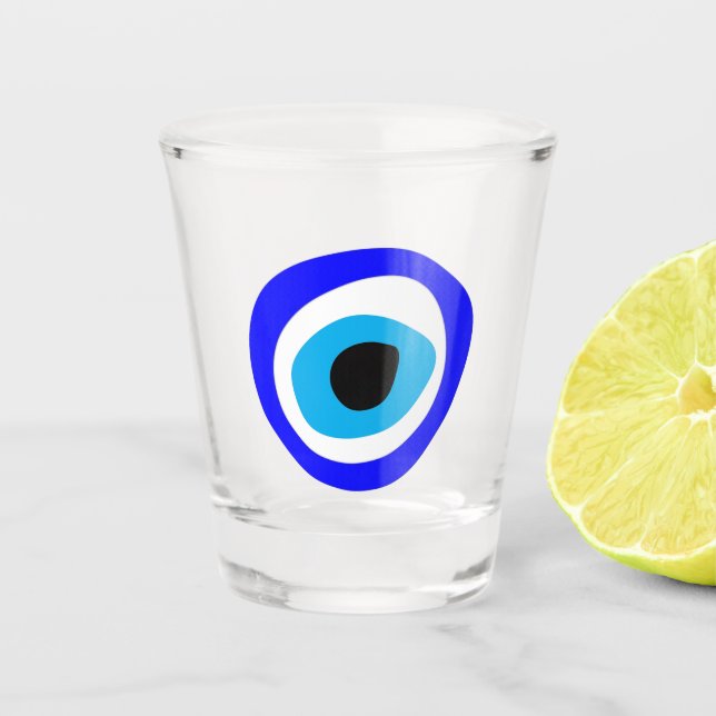 Evil Eye Talisman & Arabic Amulet /Türkisch, Griec Schnapsglas (Vorderseite)