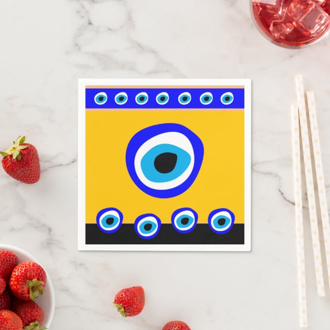Evil Eye Talisman & Arabic Amulet /Türkisch, Griec Serviette (Beispiel)