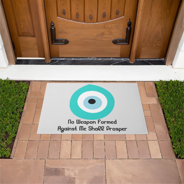 Evil Eye Turquoise Nazar Heiliger Symbolschutz Fußmatte (Außenbereich)