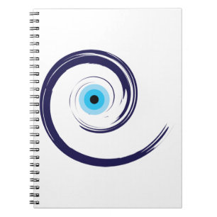 Evil EyeEvil Eye Artistic Blau Griechisch Notizblock