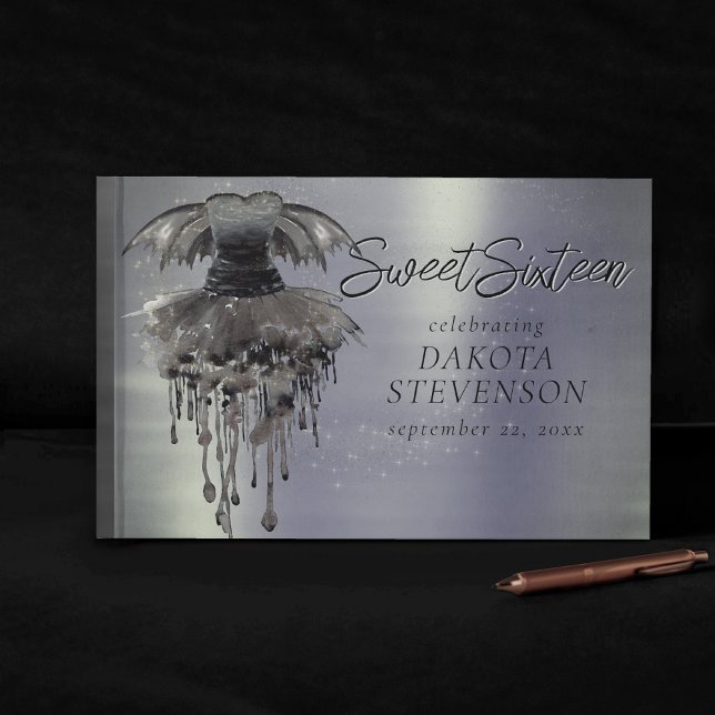 Evil Fairy Gown | Gothic Black Vampy Rock Sheen Gästebuch (Von Creator hochgeladen)