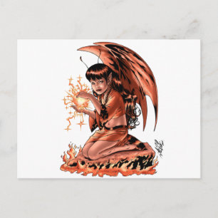 Evil Fairy macht Magie von Al Rio Postkarte