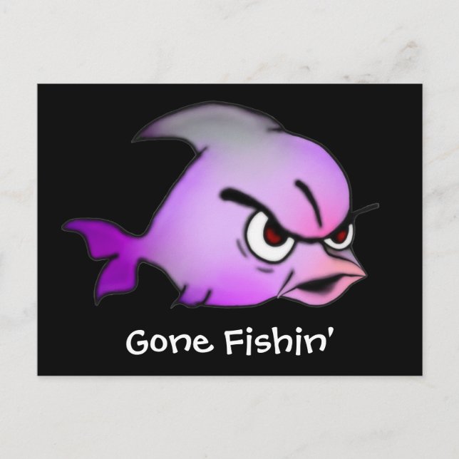 Evil Fish Postkarte (Vorderseite)