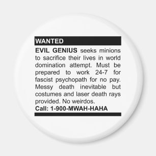 Evil Genius Ad Magnet