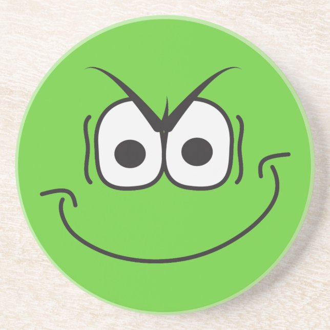 Evil Genius Face Green Untersetzer (Vorne)