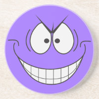 Evil Genius Gesicht Lila Untersetzer